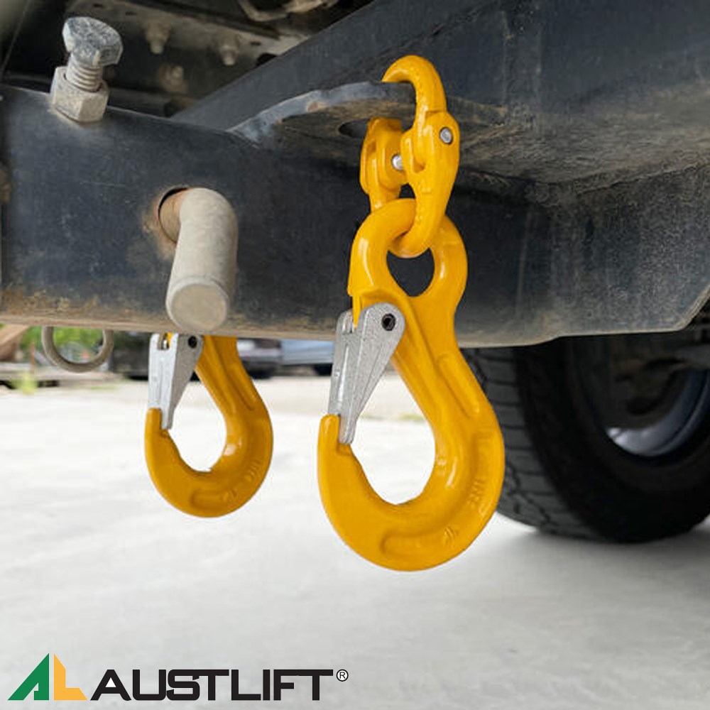 VEHICLE SAFETY CHAIN HOOK SET 10MM TRAILER UP TO 6.4T AS/NZS3776 & 4177.4  ADR62/02 - Collier & Miller