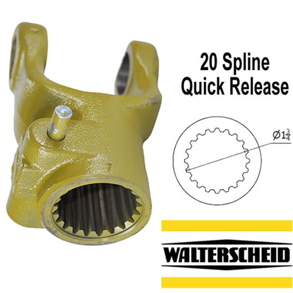 YOKE Q/R W2300 1-3/4X20 SPLINE WALTERSCHEID - Collier & Miller