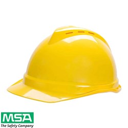 MSA HARD HAT YELLOW VENTED