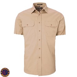 MENS OPEN FRONT S/S SHIRT 2XL