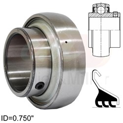NSK GRUB SCREW BEARING 3/4"