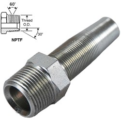 HOSE INSERT/SHELL NPT 180' M