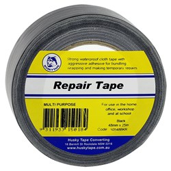CLOTH TAPE BLACK 48MM X 25M