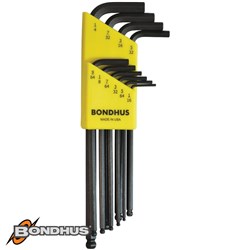 BONDHUS HEX KEY SET 10PC AF