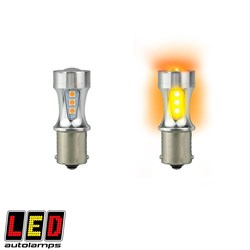 AMBER BAYONET BA15S LED GLOBE