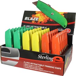 BLAZE RETRACTABLE KNIFE FLUORO