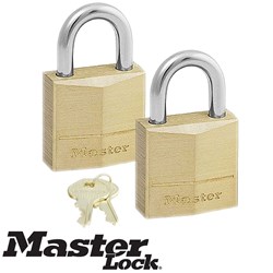 BRASS PADLOCK 30MM TWIN PACK