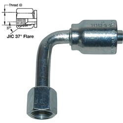 SWAGE TAIL JIC 90' F LONG TUBE
