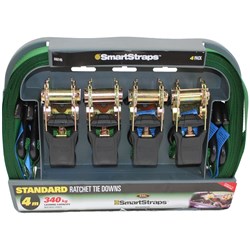 RATCHET TIE DOWN 25MM PACK 4