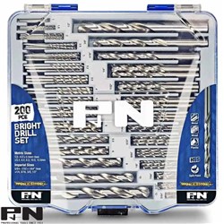 P & N BRIGHT DRILL SET 200 PCE