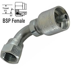 SWAGE TAIL BSPP 90' F TUBE