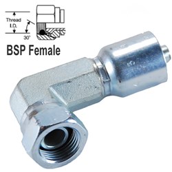 SWAGE TAIL BSPP 90' F BLOCK