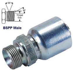 SWAGE TAIL BSPP 180' M