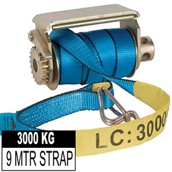 TRUCK WINCH 9M STRAP SLIDE ON