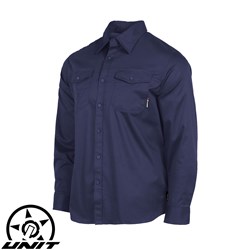 STRETCH L/S SHIRT NAVY 2XL