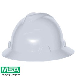 MSA HARD HAT WHITE FULL BRIM