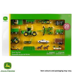 JOHN DEERE FARM TOY SET 20 PC