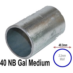 PIPE 40NB MEDIUM WALL GAL