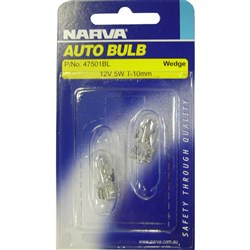 NARVA GLOBE WEDGE 12V5W (PK2)