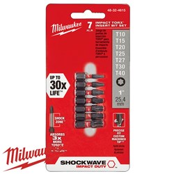 MILWAUKEE TORX BIT SET 7PC