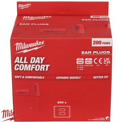MILWAUKEE EAR PLUGS 200 PACK