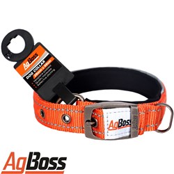 DOG COLLAR ORANGE 25MM X 45CM