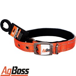DOG COLLAR ORANGE 25MM X 55CM