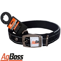 DOG COLLAR BLACK 25MM X 50CM