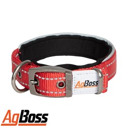 DOG COLLAR RED 25MM X 45CM