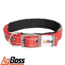 DOG COLLAR RED 25MM X 50CM