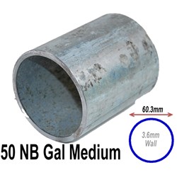 PIPE 50NB MEDIUM WALL GAL