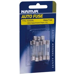 NARVA FUSE GLASS MIXED 10PK