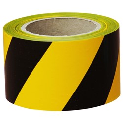TAPE BARRIER BLK/YEL 75MMX100M