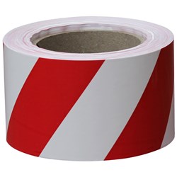 TAPE BARRIER RED/WHT 75MMX100M
