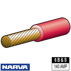 BATTERY CABLE RED 6B&S 30M