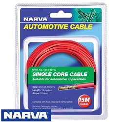 NARVA 3MM CABLE RED 15M