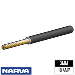 AUTOMOTIVE CABLE BLACK 3MM 30M