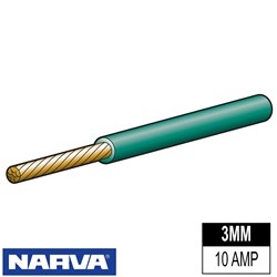 AUTOMOTIVE CABLE GREEN 3MM 30M