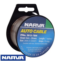 NARVA CABLE 3MMX7M BROWN