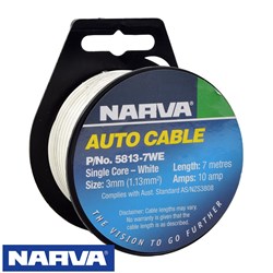 NARVA CABLE 3MMX7M WHITE