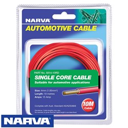 AUTOMOTIVE CABLE RED 4MM 10M