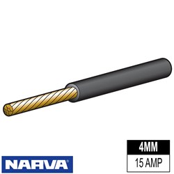 AUTOMOTIVE CABLE BLACK 4MM 30M