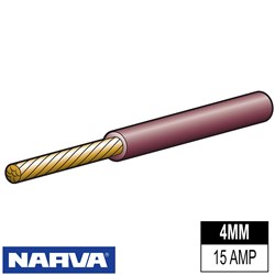 AUTOMOTIVE CABLE BROWN 4MM 30M