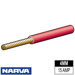 AUTOMOTIVE CABLE RED 4MM 30M