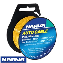 NARVA CABLE 4MMX4M YELLOW