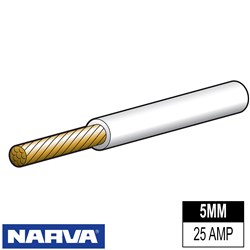 NARVA CABLE WHITE 5MM X 30MTR