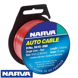NARVA CABLE 5MMX3M RED