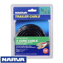 NARVA CABLE 5 CORE 2.5MMX6MTR