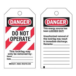 DO NOT OPERATE LOCKOUT TAG