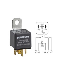 NARVA RELAY 5PIN 12V 40A
